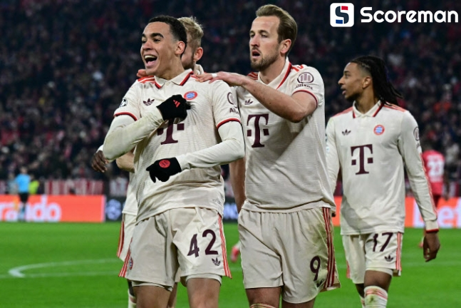 뮌헨, UCL 16강서 레버쿠젠에 3-0 완승...김민재 '89분 소화'